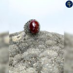 انگشتر-نقره-عقیق-سرخ