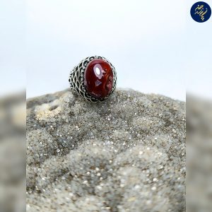 انگشتر-نقره-عقیق-سرخ