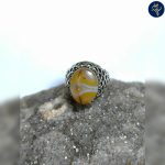 انگشتر-نقره-عقیق-سلیمانی-زرد